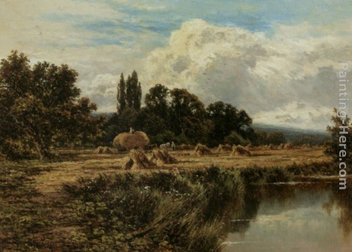 Henry Hillier Parker Harvesting on the Banks of the Thames